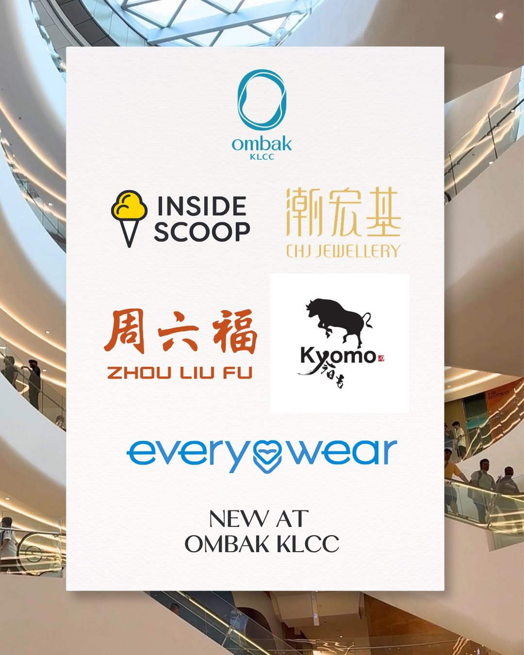 Inside Scoop, Kyomo, CHJ Jewellery and More Now Open at Ombak KLCC