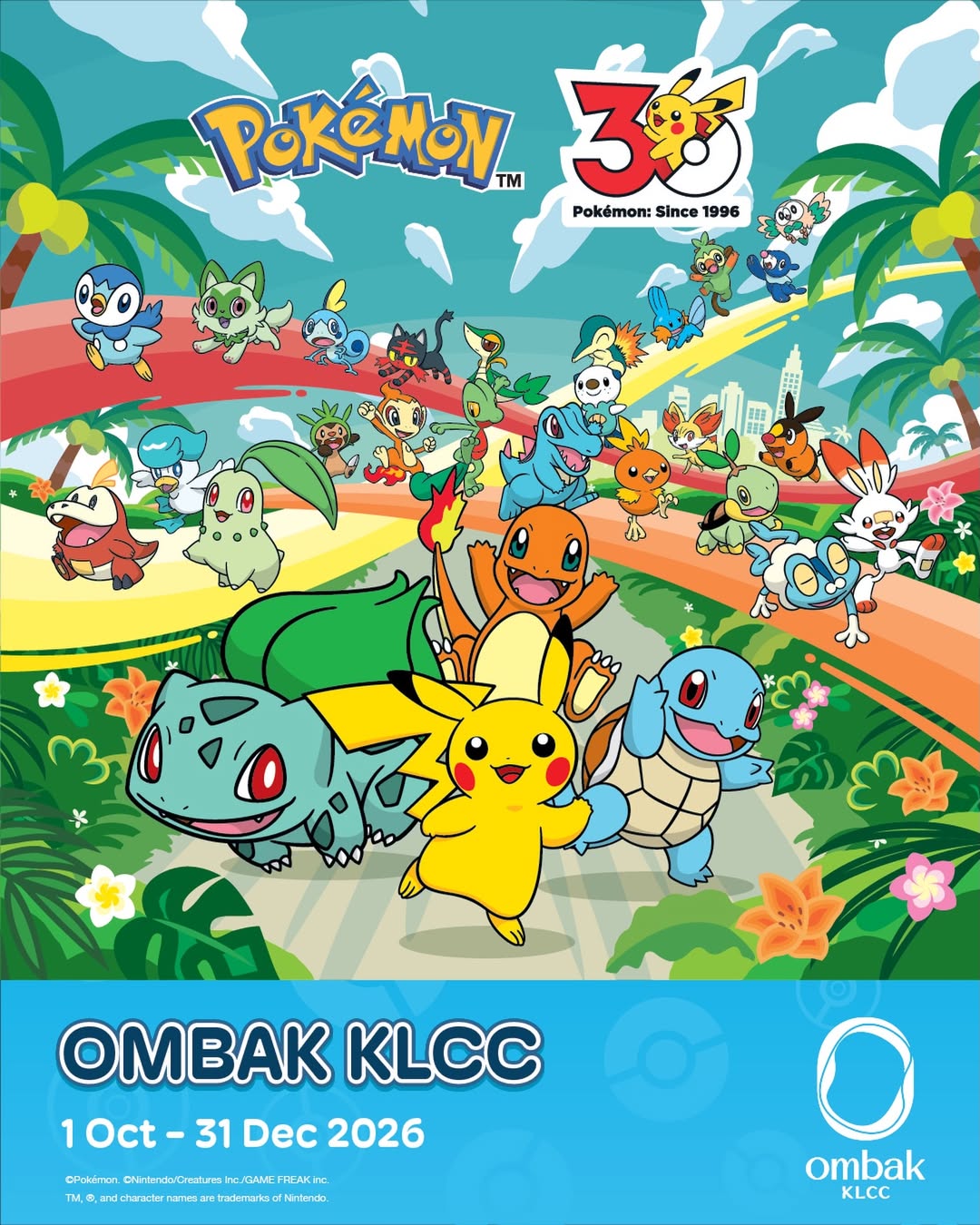 Pokémon 30th Anniversary Event Coming to Ombak KLCC
