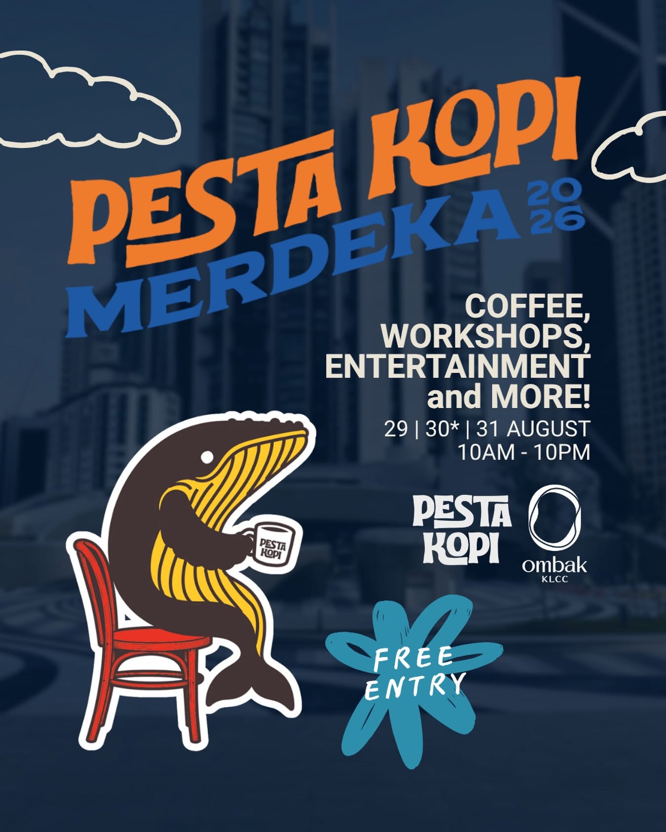Pesta Kopi Merdeka 2026 at Ombak KLCC: Rooftop Coffee Festival with Fireworks Views