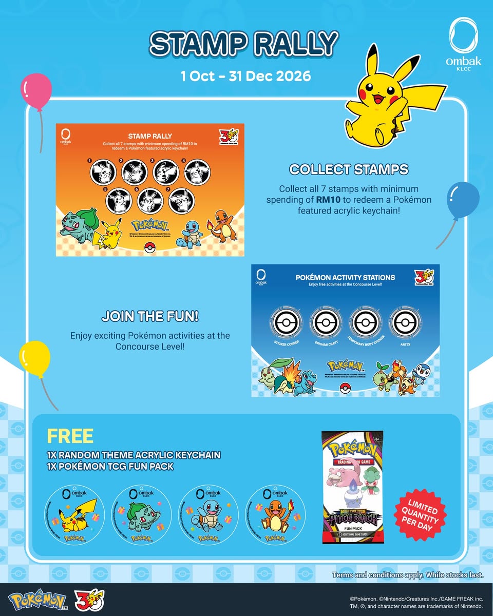 Pokémon stamp rally at Ombak KLCC