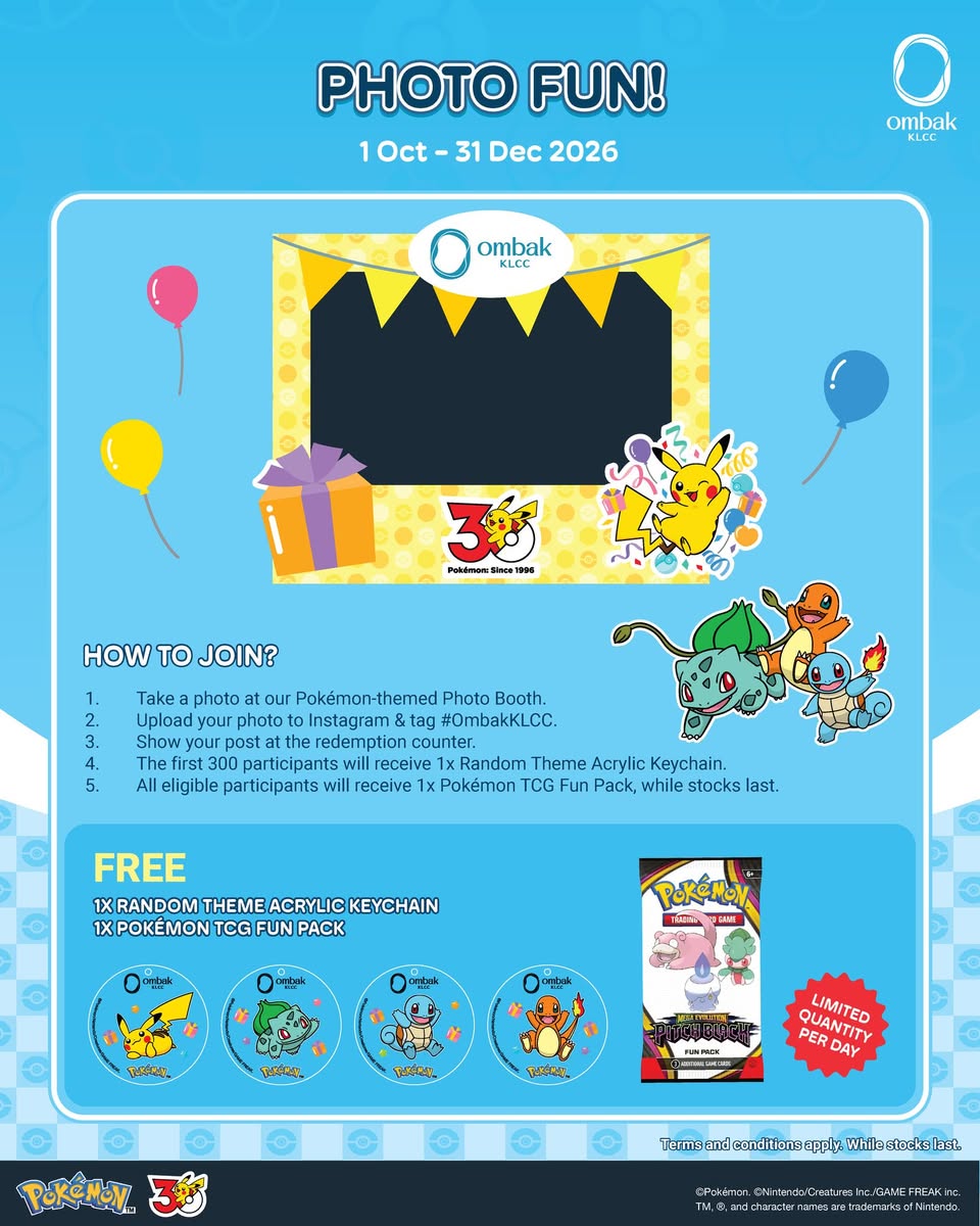 Pokémon photo booth at Ombak KLCC